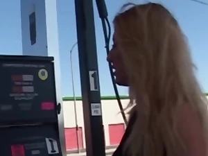 Blonde Babe Is Picked Up On A Gas Station And Fucked In All Holes