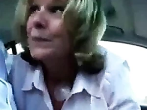 Scandalous Cheating Wife Gives Blowjob in Car