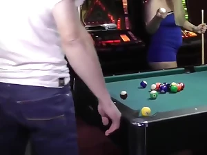 Two Shameless MILF Getting Fuck On Billiard Table